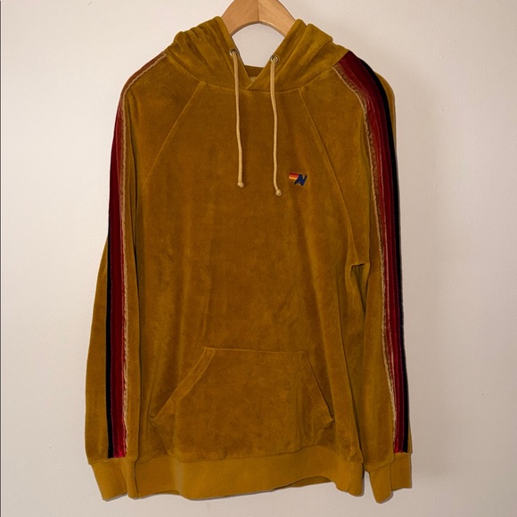 Aviator Nation Tops - Aviator Nation Velvet Stripe Hoodie Size M
